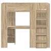 vidaXL Loft Sengestel med Skrivebord Sonoma eg 75 x 190 cm