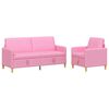 vidaXL Sofa s&aelig;t med opbevaring 2 pcs Lyser&oslash;d Polyester