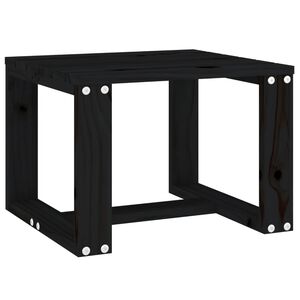 vidaXL havebord 40x38x28,5 cm massivt fyrretr&aelig; sort