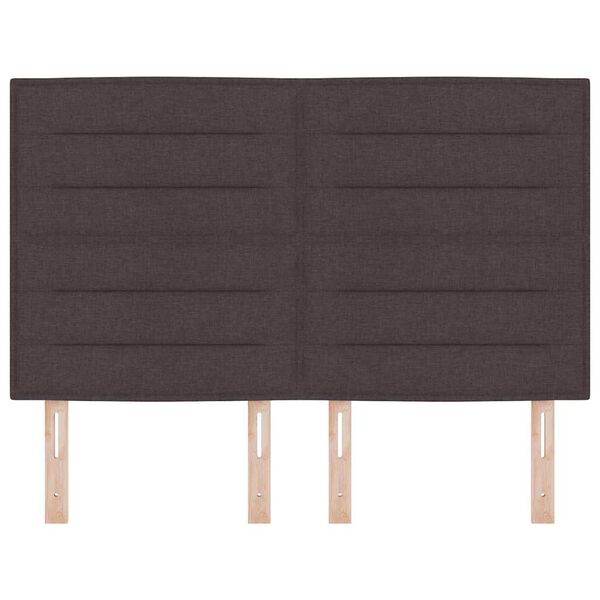 vidaXL Hovedg&aelig;rde M&oslash;rk Brun 144 cm Stof