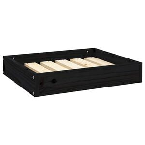 vidaXL hundeseng 51,5x44x9 cm massivt fyrretr&aelig; sort
