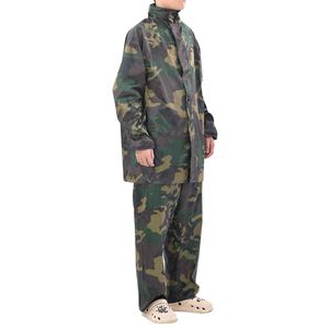 vidaXL M&aelig;nds Camo tryk 2-delt regn kul&oslash;r med h&aelig;tte L