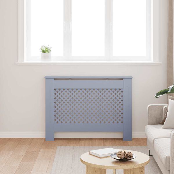 vidaXL radiatorskjuler 112x19x81,5 cm MDF antracitgr&aring;