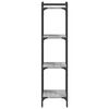 vidaXL bogreol 4 hylder 40x30x120 cm konstrueret tr&aelig; gr&aring; sonoma-eg