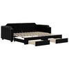 vidaXL daybed med udtr&aelig;k og skuffer 80x200 cm stof sort