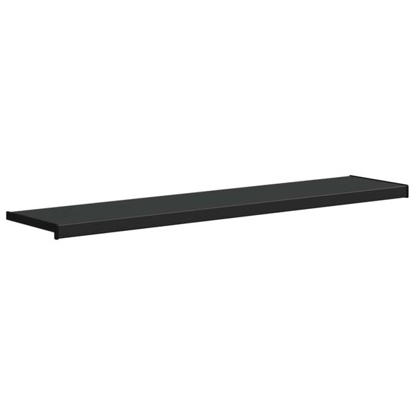 vidaXL Vindueskarm Sort med tr&aelig;struktur 120 x 30 x 4,5 cm PVC