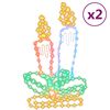 vidaXL julefigurer 2 stk. 70x42 cm 144 LED'er