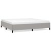 vidaXL sengeramme uden madras 200x200 cm stof lysegr&aring;