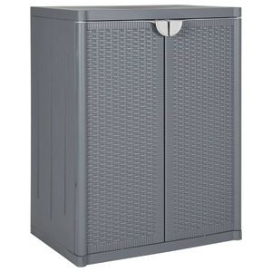 vidaXL opbevaringsskab til haven 65x45x88 cm polyrattan gr&aring;