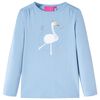 Lang&aelig;rmet T-shirt til b&oslash;rn str. 92 lysebl&aring;