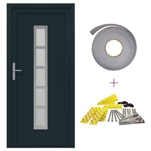 vidaXL Hovedd&oslash;r Antracit 98 x 208 cm PVC