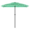 vidaXL haveparasol med st&aring;lstang 248x248x248 cm gr&oslash;n