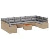 vidaXL Havesofa S&aelig;t 11 stk. Beige polyrattan
