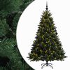 vidaXL Kunstigt juletr&aelig; med julekugle 210 cm 300 LED'er Varm hvid