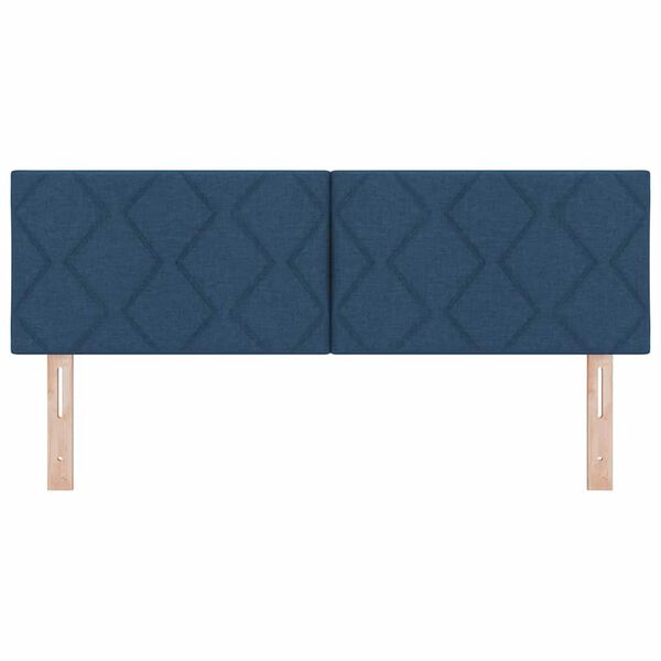 vidaXL Hovedg&aelig;rde med hovedg&aelig;rde Bl&aring; 160 cm Faux l&aelig;der