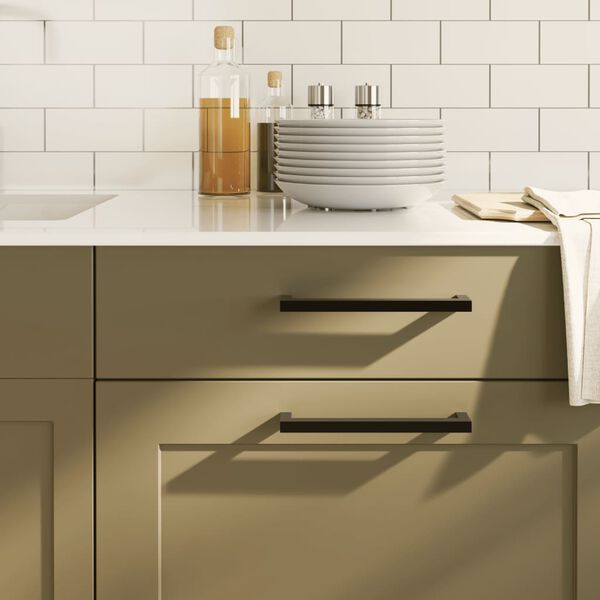 vidaXL skabsh&aring;ndtag 5 stk. 192 mm rustfrit st&aring;l sort