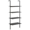 vidaXL stigereol med 4 hylder 64x35x152,5 cm sort