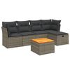vidaXL sofas&aelig;t til haven 6 dele med hynder polyrattan gr&aring;