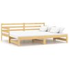vidaXL daybed med udtr&aelig;k 2x(90x200) cm massivt fyrretr&aelig;