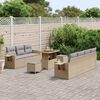 vidaXL Havesofa S&aelig;t 10 pcs Beige polyrattan