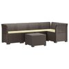 vidaXL 5-personers Havem&oslash;bel Sofa med Hynder Rattan Look PP Lysegr&aring;