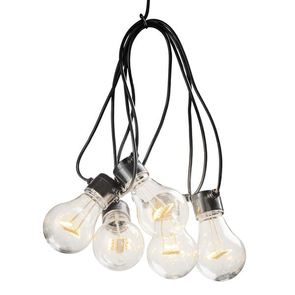 KONSTSMIDE lysk&aelig;de med 20 transparente lamper ekstra varmt lys