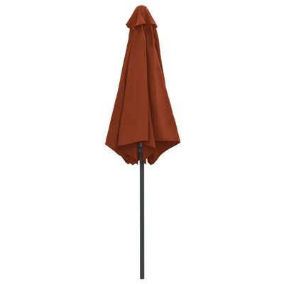 vidaXL udendørs parasol med aluminiumsstang 270x246 cm terracotta