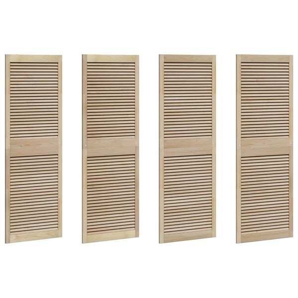 vidaXL Skabsdør med dør 4 pcs Naturfarvet 140.5 x 2.1 x 49.5 cm
