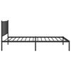 vidaXL sengeramme med sengegavl 107x203 cm metal sort