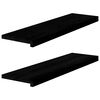 vidaXL vindueskarme 2 stk brunsort 90x30x2 cm massivt egetr&aelig;
