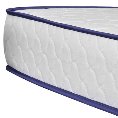 vidaXL seng med madras i memoryskum 180 x 200 cm kunstlæder hvid