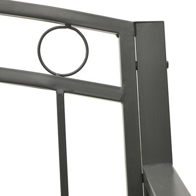 vidaXL havebænk med bord 125 cm stål grå