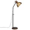 vidaXL gulvlampe 30x30x100-150 cm 25 W E27 antik messingfarve