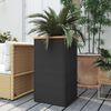 vidaXL plantekasse 40x40x80 cm polyrattan sort