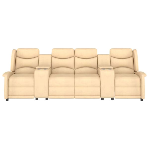 vidaXL 4-personers massagestol med kopholdere cremefarvet