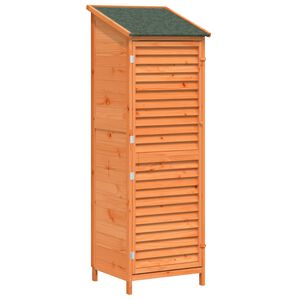 vidaXL Have Skur med tag Brun 59 x 56 x 176 cm Massivt Fyrretr&aelig;