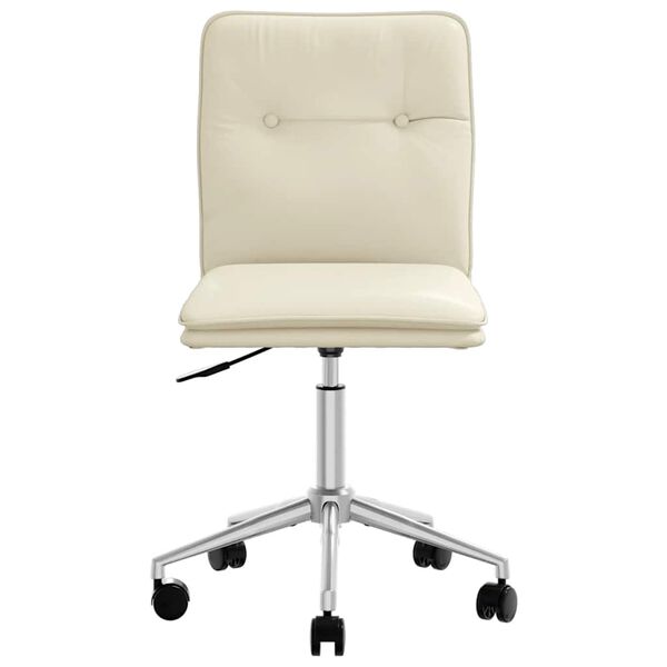 vidaXL spisebordsstole 6 stk. kunstl&aelig;der cremefarvet