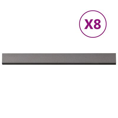 vidaXL vægbeklædningspaneler 8 stk. 170x15 cm WPC grå
