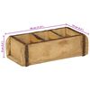vidaXL Bakke 4 pcs Brun 30 x 14 x 9 cm Solid genbrugs tr&aelig;
