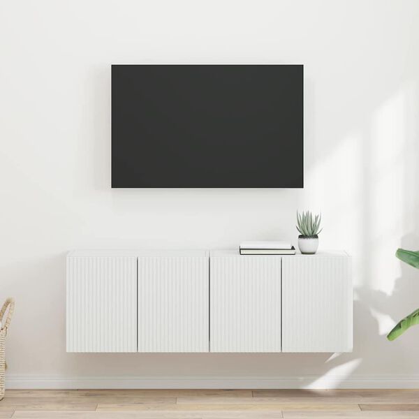 vidaXL TV v&aelig;gskab 2 pcs Hvid 59,5 x 31 x 40 cm Konstrueret tr&aelig;