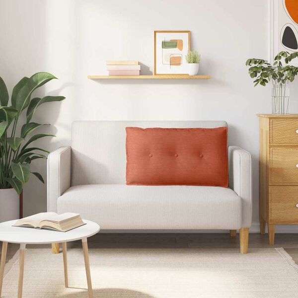 vidaXL Rygpude R&oslash;d orange 80 x 50 cm Velourstof