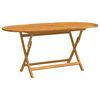 vidaXL foldbart havebord 160x85x75 cm massivt eukalyptustr&aelig;