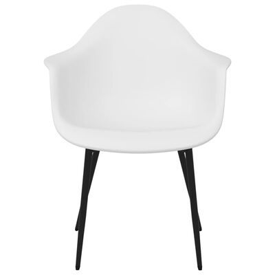 vidaXL spisebordsstole 2 stk. PP hvid