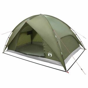 vidaXL Camping telt med regnslag vandafvisende 4-personers Olivengr&oslash;n