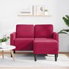 vidaXL 2-personers sofa med chaiselong L-formet 125 cm fløjl vinrød