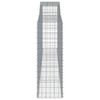 vidaXL buede gabionkurve 8 stk. 400x50x140/160 cm galvaniseret jern