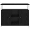 vidaXL Sideboard Sort eg 100 x 35 x 80 cm Konstrueret tr&aelig;