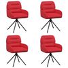 vidaXL Svingende Spisestole 4 pcs Kunstl&aelig;der R&oslash;d 59 x 59,5 x 90 cm