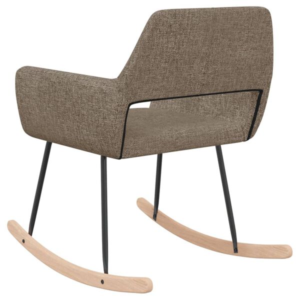 vidaXL gyngestol stof gr&aring;brun