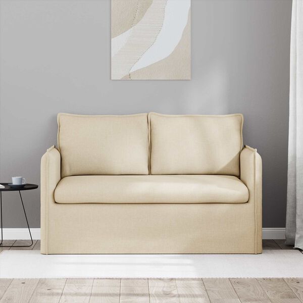 vidaXL Sofa 120cm Creme Metal
